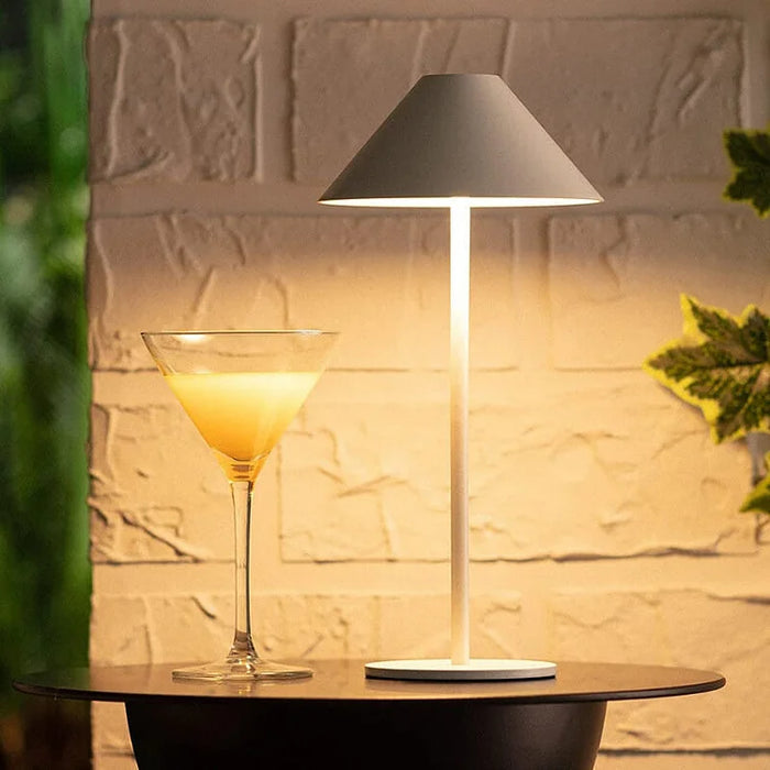 Portable Rechargeable LED Accent Lamp with Touch Dimmer for Home Patio Bedroom Living Room Desk Nightstand Battery-Operated Cordless