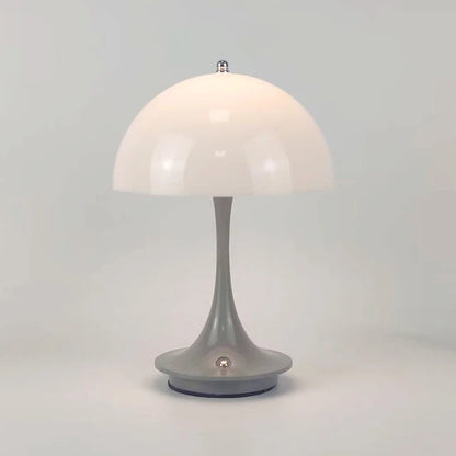 Battery-Powered Mushroom Accent Lamp with Integrated 3W LED | Wireless Tabletop Lighting for Patio Living Room Balcony | Portable Indoor