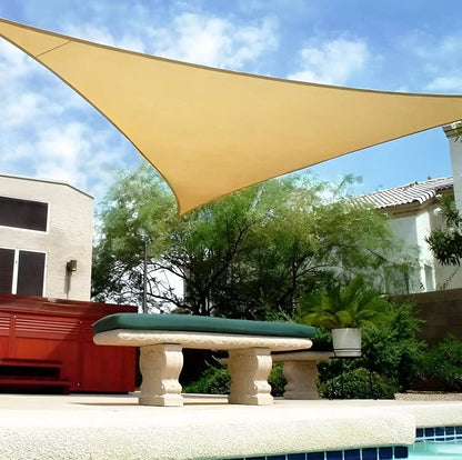 Outdoor Triangle Sun Shade Sail UV Protection Canopy for Patio Deck Pool Garden Yard Backyard Pergola Balcony Waterproof Polyester Awning