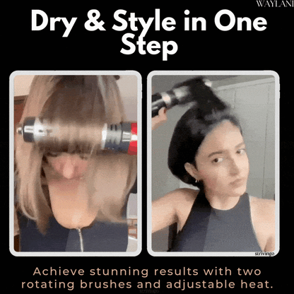 Secador y moldeador de cabello 3 en 1 con temperatura ajustable | Rizos y ondas sin esfuerzo en casa