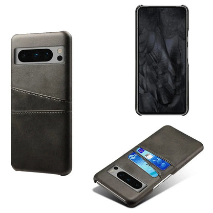 Phone Wallet Case with Two Card Slots for Google Pixel – Leather-Look Protective Cover with Raised Edges & Precise Cutouts