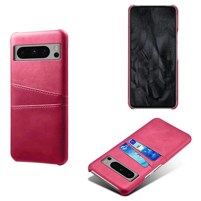 Phone Wallet Case with Two Card Slots for Google Pixel – Leather-Look Protective Cover with Raised Edges & Precise Cutouts