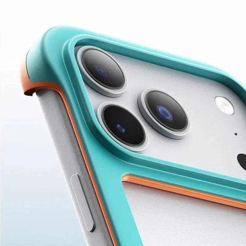 Two-Tone Protective Edge Guard Case for iPhone 12-17 All Models Anti-Scratch Open-Back Design Slim Fit Cover for Pro Max Air 16 15 14
