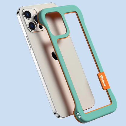 Two-Tone Protective Edge Guard Case for iPhone 12-17 All Models Anti-Scratch Open-Back Design Slim Fit Cover for Pro Max Air 16 15 14
