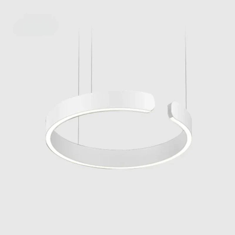 Ortekor Dual-Ring Pendant Light | Adjustable Height LED Hanging Light with Warm White Glow for Contemporary Kitchens