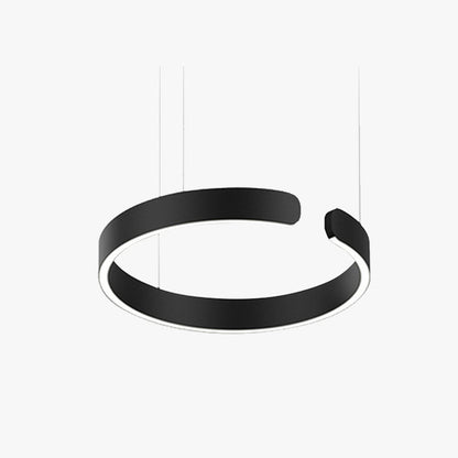 Ortekor Dual-Ring Pendant Light | Adjustable Height LED Hanging Light with Warm White Glow for Contemporary Kitchens