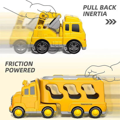 Dynamic Vehicle Set | 5-Piece Construction Playset with Lights & Sounds | Engaging Fun for Kids