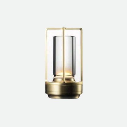 Dynamo LED Table Lamp - Touch Control, Dimmable, Copper & Crystal Finish - Ideal for Bedside or Desk Use