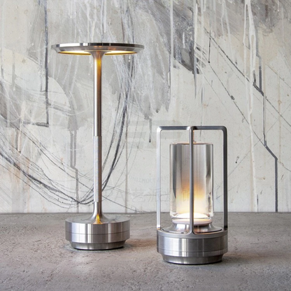 Dynamo LED Table Lamp - Touch Control, Dimmable, Copper & Crystal Finish - Ideal for Bedside or Desk Use