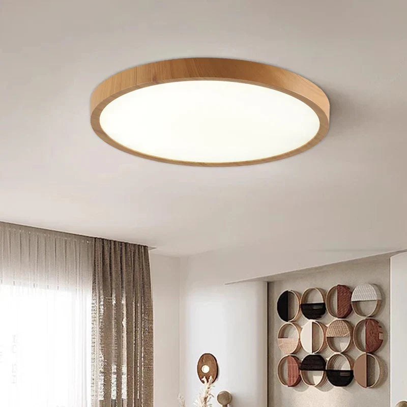 Serene Light | Ultra-Thin Flush Mount with Japandi-Inspired Design | Soft Ambient Illumination for Modern Spaces