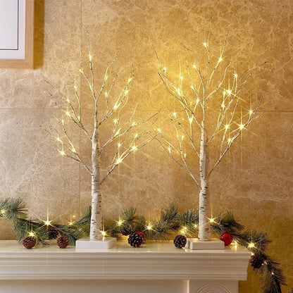LED Decorative Tree Light 23 Inch with 144 Warm White Lights USB or Battery Powered for Living Room Bedroom Tabletop Decor Nature-Inspired A