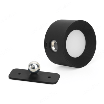 Rechargeable Magnetic Wall Sconce with 360° Swivel Head – Dimmable LED Light, Touch or Remote Control, Cordless Design for Bedroom, Living