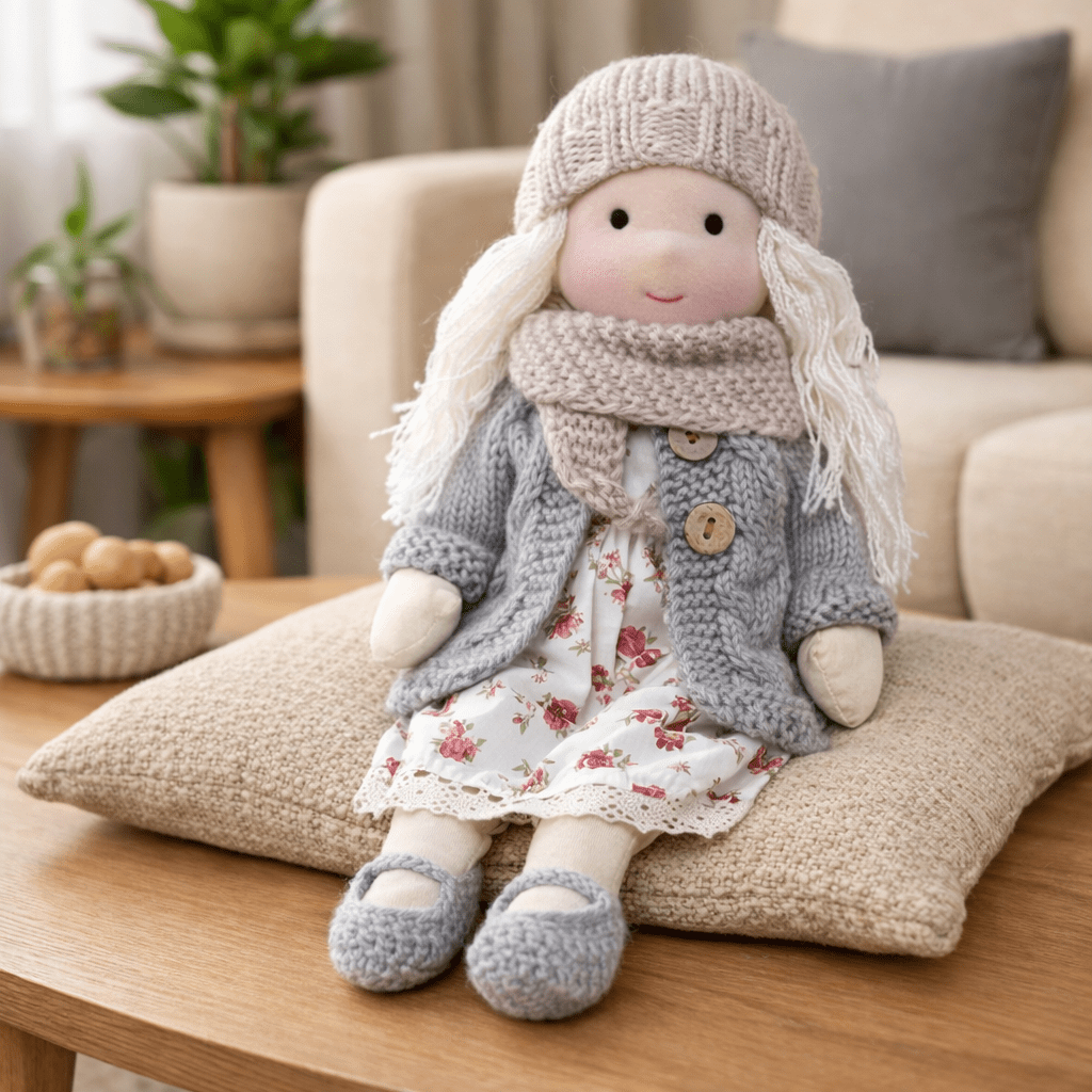 DOLLCREFT – Handmade Waldorf Cotton Doll for Creative Play