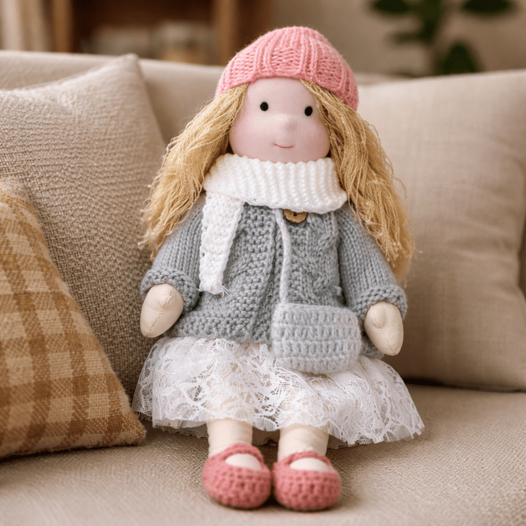 DOLLCREFT – Handmade Waldorf Cotton Doll for Creative Play
