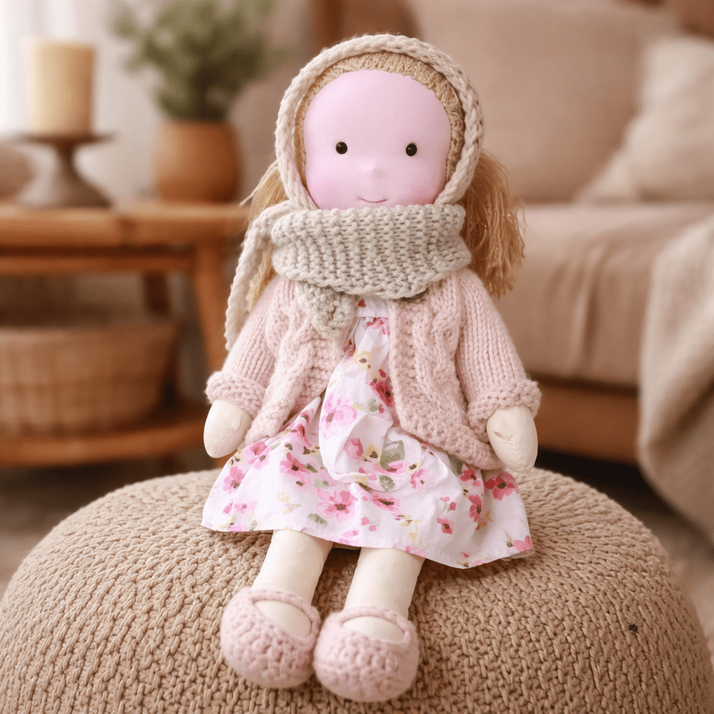 DOLLCREFT – Handmade Waldorf Cotton Doll for Creative Play