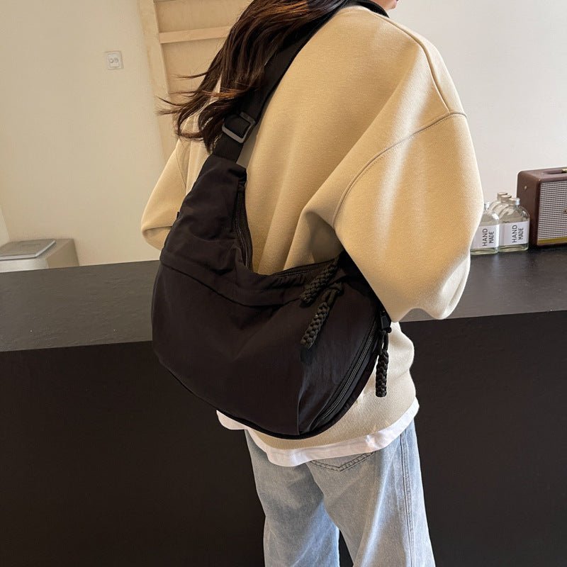EVERCARRY | Nylon Shoulder Bag with Smart Compartments | Lightweight & Water-Repellent for Everyday Use
