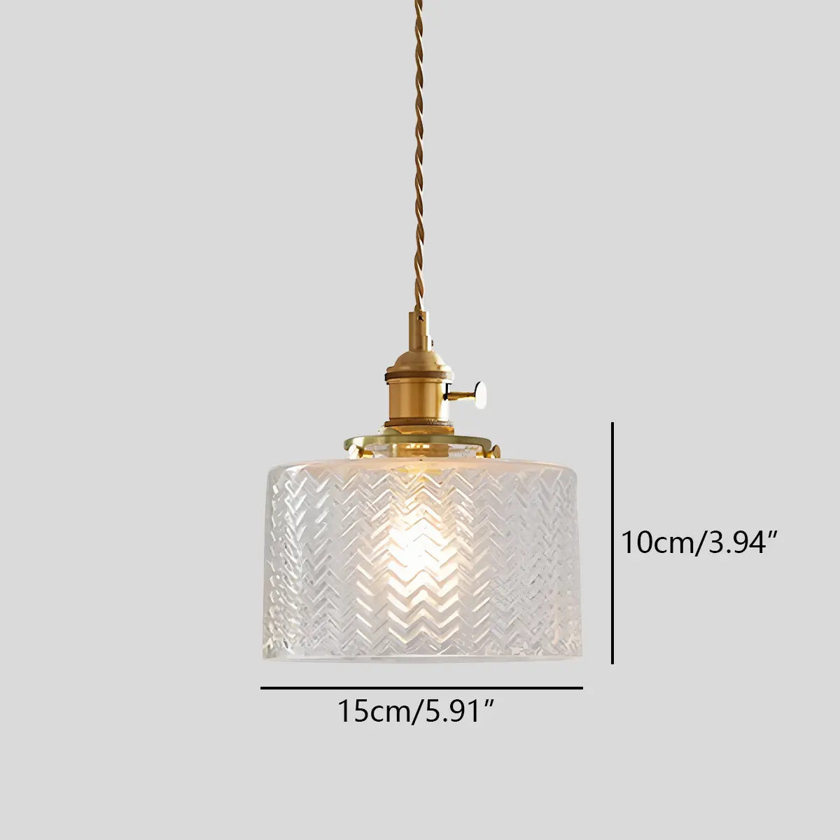 Adjustable Height Pendant Light with Clear Glass Shade Bronze Finish for Dining Table Kitchen Island Living Room Overhead Lighting