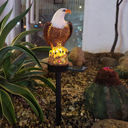 Estatua solar de jardín resistente a la intemperie con iluminación LED