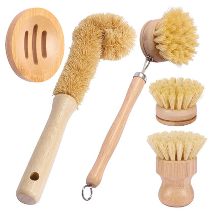 BAMBOONEST – Kitchen Scrub Brush Set for Pots & Utensils