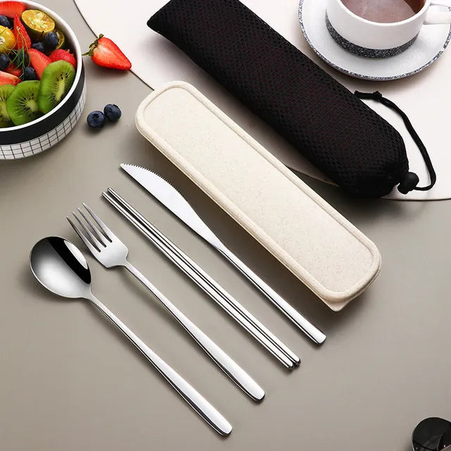 Eco-Friendly Stainless Steel Portable Cutlery Set