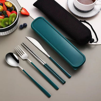 Eco-Friendly | Stainless Steel Cutlery Set with Portable Design | Durable Silverware for Everyday Dining
