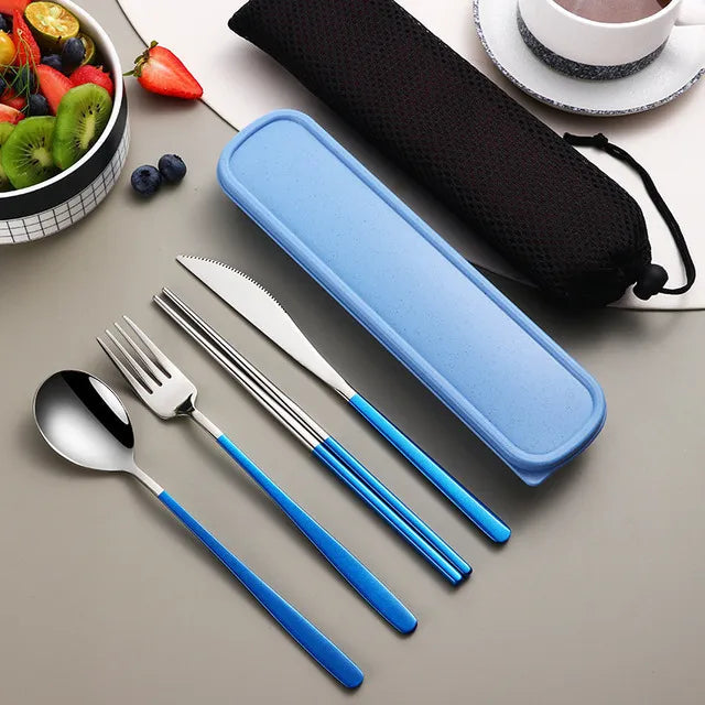 Eco-Friendly | Stainless Steel Cutlery Set with Portable Design | Durable Silverware for Everyday Dining