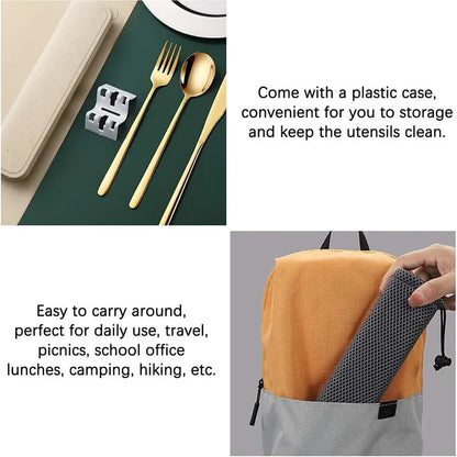 Eco-Friendly | Stainless Steel Cutlery Set with Portable Design | Durable Silverware for Everyday Dining