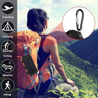 EcoCharge | 20000mAh Solar-Powered Battery Pack with LED Light | Portable Power Solution for Outdoor Adventures