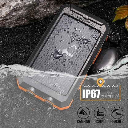 EcoCharge | 20000mAh Solar-Powered Battery Pack with LED Light | Portable Power Solution for Outdoor Adventures