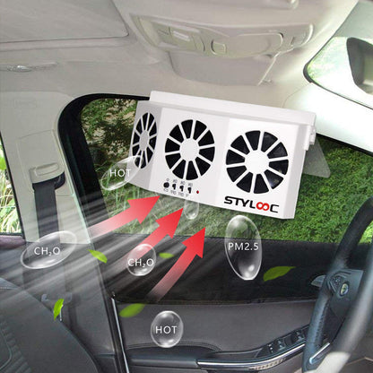EcoVent | Solar Vehicle Exhaust Fan with Adjustable Solar Panel | Efficient Air Circulation for Heat Reduction