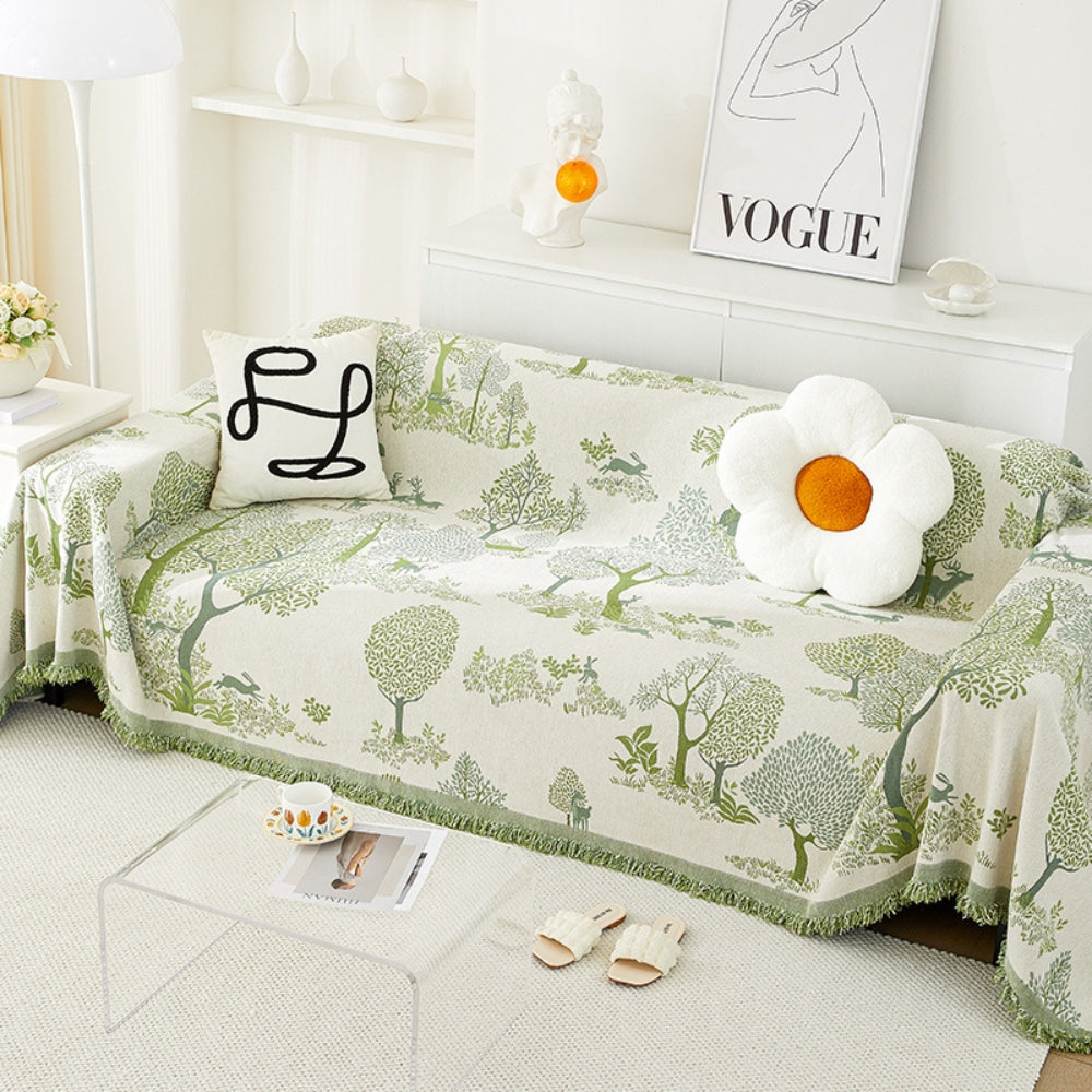 Eden Chenille Sofa Cover - Ultra-Soft, Pet-Friendly Protection, Forrest design