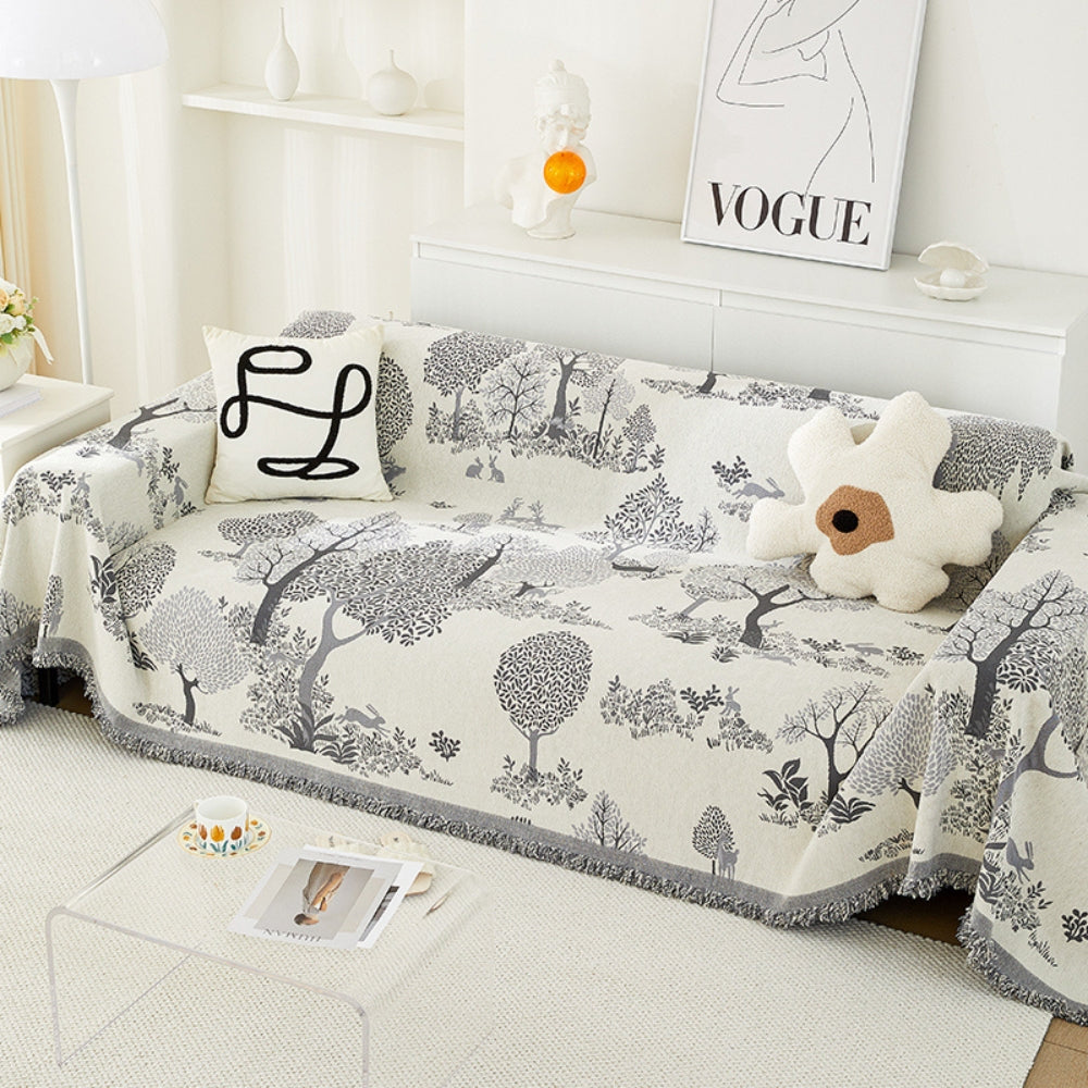 Eden Chenille Sofa Cover - Ultra-Soft, Pet-Friendly Protection, Forrest design