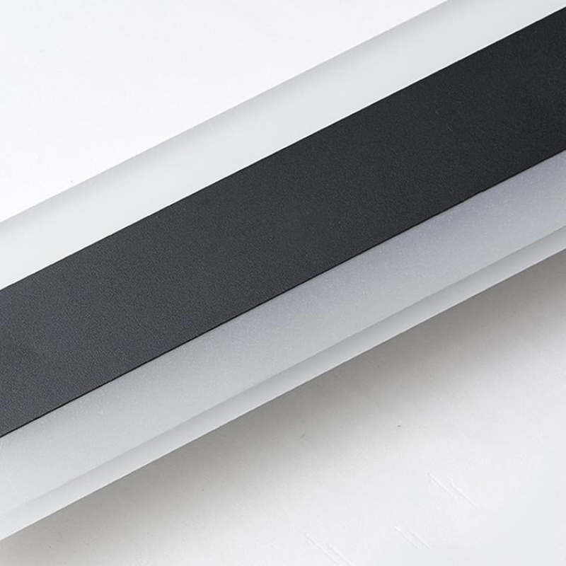 Aplique de pared LED para exteriores, luz lineal moderna de aluminio negro para patio, jardín y entrada, resistente al agua con clasificación IP65, lámpara de montaje en pared para interiores y exteriores