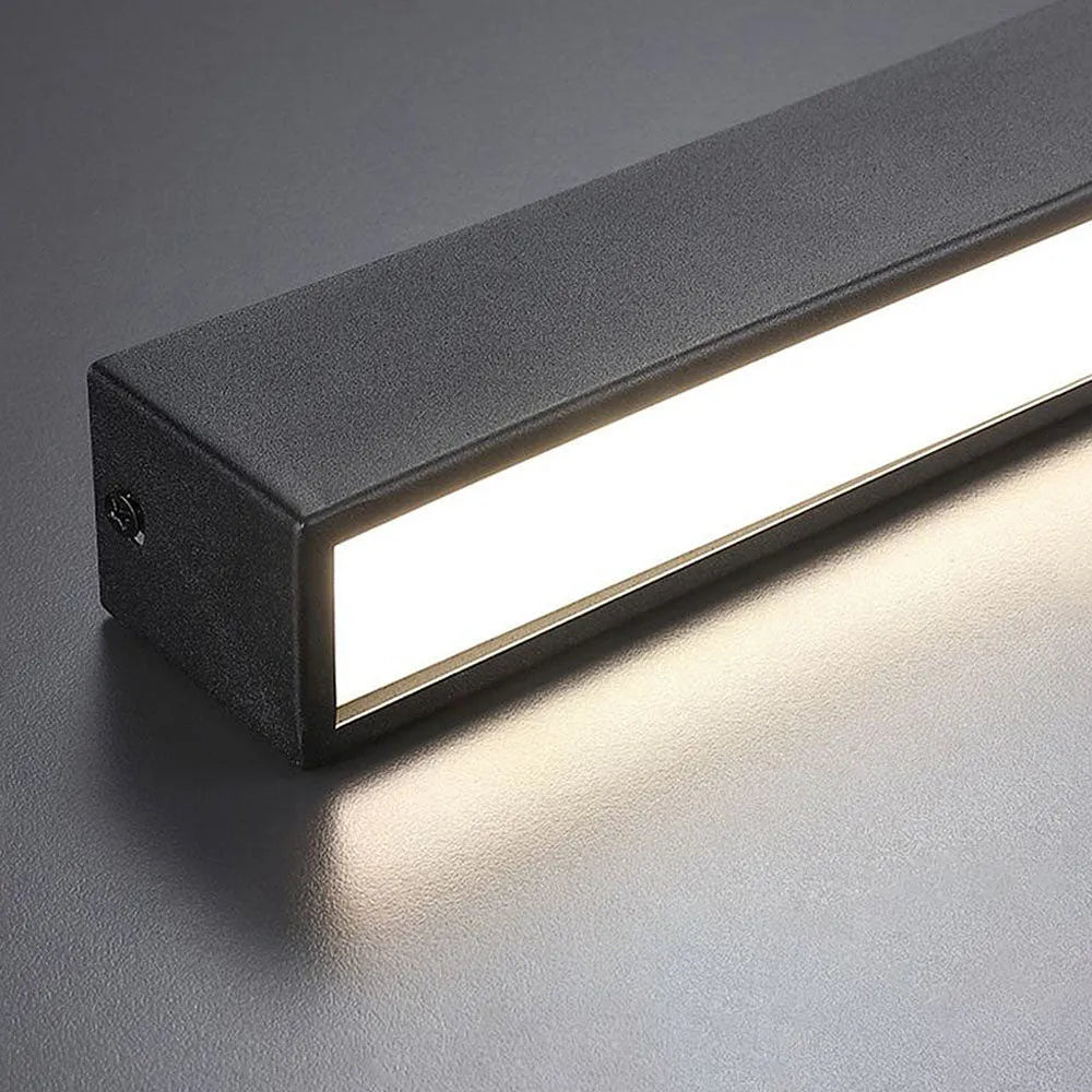 Linear LED Flush Mount Light 47-Inch Contemporary Aluminum Fixture Bedroom Hallway Kitchen Bar Overhead Lighting Slim Profile Low Profile Bl