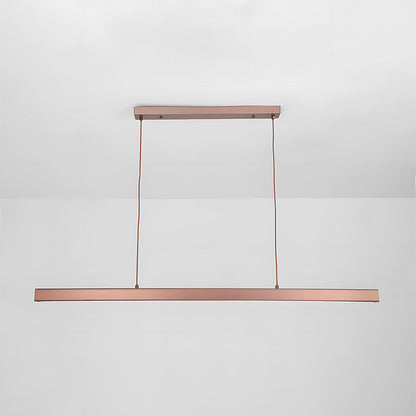 Linear Metal LED Fixture 47 in Black Kitchen Island Overhead Bar Lamp Slim Profile Adjustable Drop Modern Minimalist Style for Dining Room W