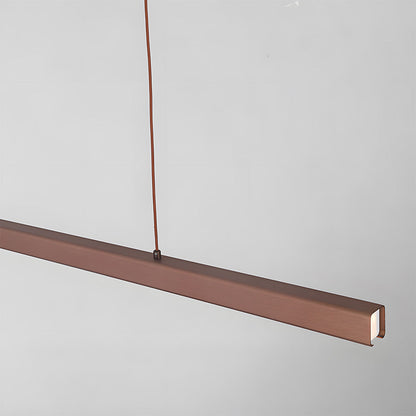 Linear Metal LED Fixture 47 in Black Kitchen Island Overhead Bar Lamp Slim Profile Adjustable Drop Modern Minimalist Style for Dining Room W