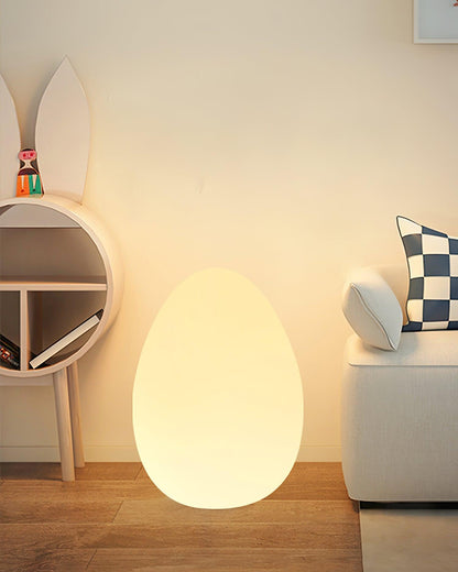 Lámpara de ambiente LED en forma de huevo de 12 pulgadas con pantalla de polietileno blanco, luz de 3 modos, inalámbrica, recargable, para interiores y exteriores, luz de acento para sala de estar y patio