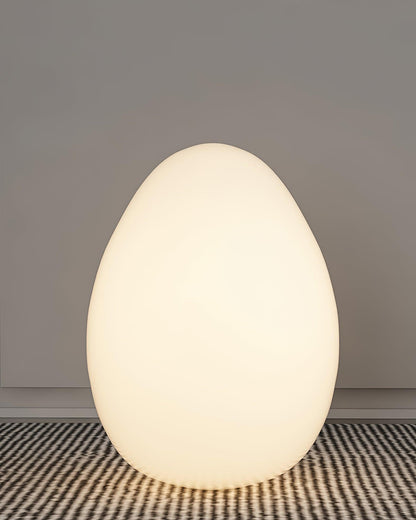 Lámpara de ambiente LED en forma de huevo de 12 pulgadas con pantalla de polietileno blanco, luz de 3 modos, inalámbrica, recargable, para interiores y exteriores, luz de acento para sala de estar y patio