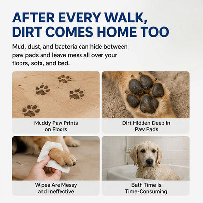 Ortekor Electric Pet Paw Cleaner Pro – USB Rechargeable Dog & Cat Paw Washer