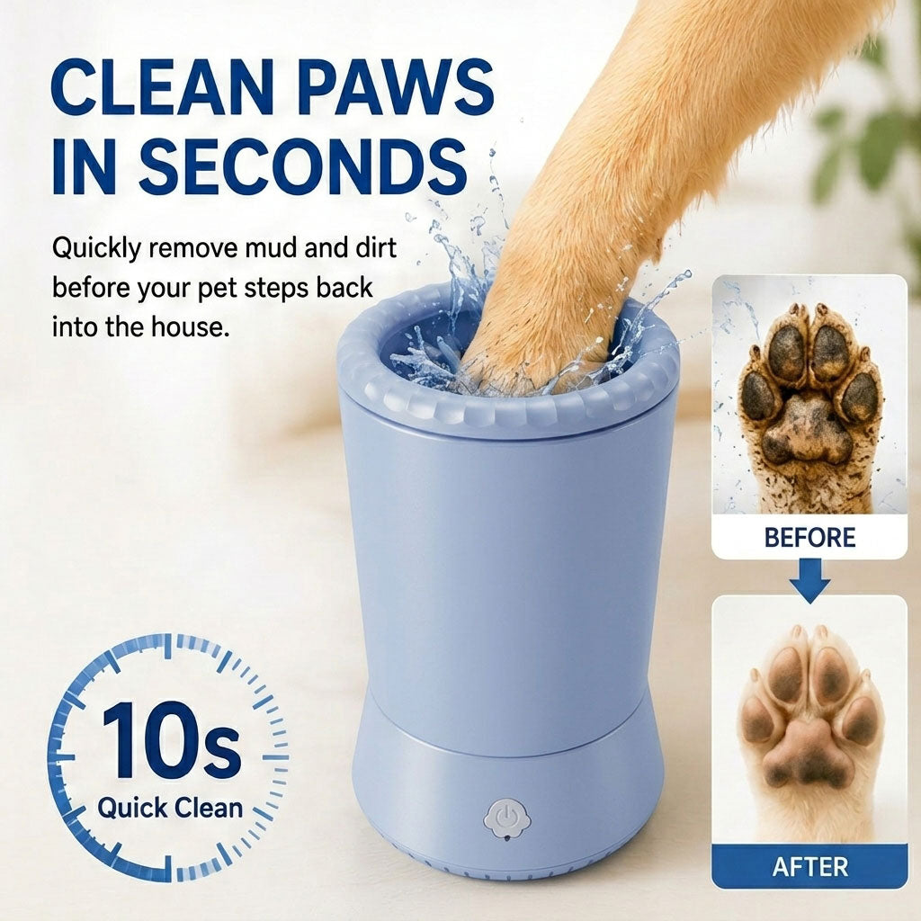 Ortekor Electric Pet Paw Cleaner Pro – USB Rechargeable Dog & Cat Paw Washer
