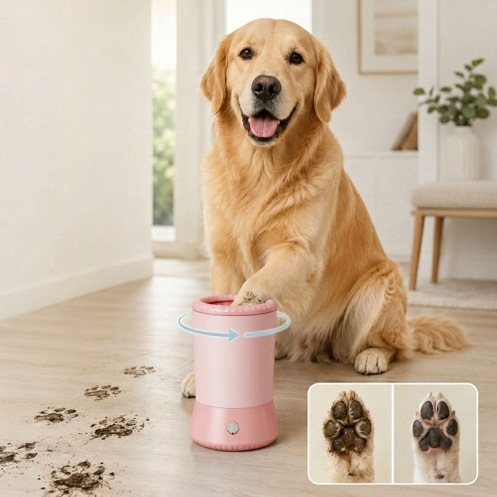 Ortekor Electric Pet Paw Cleaner Pro – USB Rechargeable Dog & Cat Paw Washer