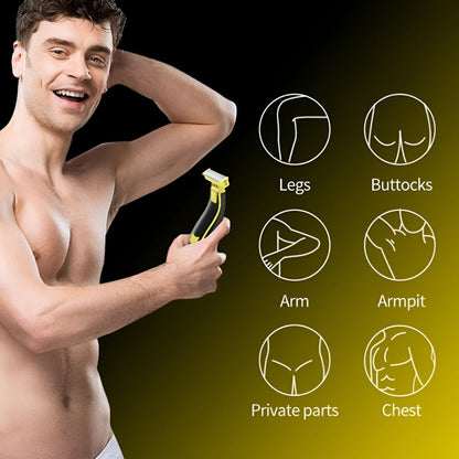 GroomEase | Recortador de vello corporal para hombre con carga USB y peines ajustables | Herramienta de aseo versátil para retoques sin esfuerzo