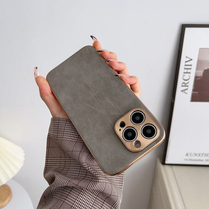 Protective iPhone Case with Luxe Metallic Frame & Textured Back for iPhone 13-17 Series