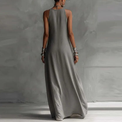 VACAYLUXE – Women’s Long Boho Dress with Relaxed Pocket Design