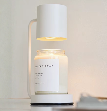 Lámpara calentadora de velas elegante | Luz eléctrica de doble propósito con brillo ajustable | Ambiente acogedor para el hogar