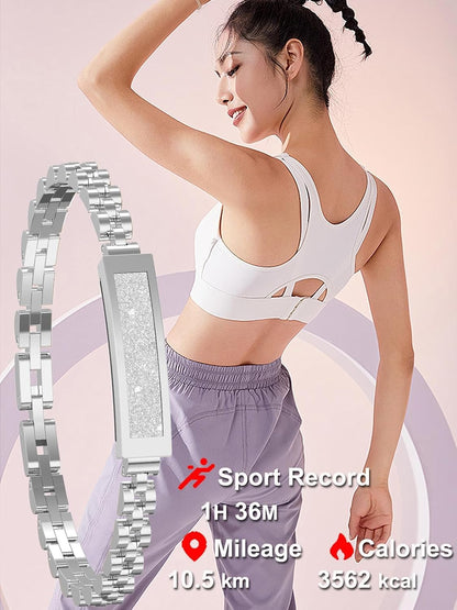 Monitor de actividad física para mujeres y hombres, pulsera de actividad y rastreador elegante con monitor de frecuencia cardíaca