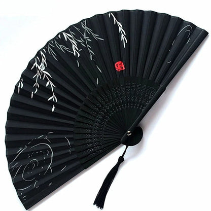 Abanico floral elegante Ortekor | Estilo japonés tradicional con diseño intrincado | Accesorio perfecto para mayor comodidad y estilo