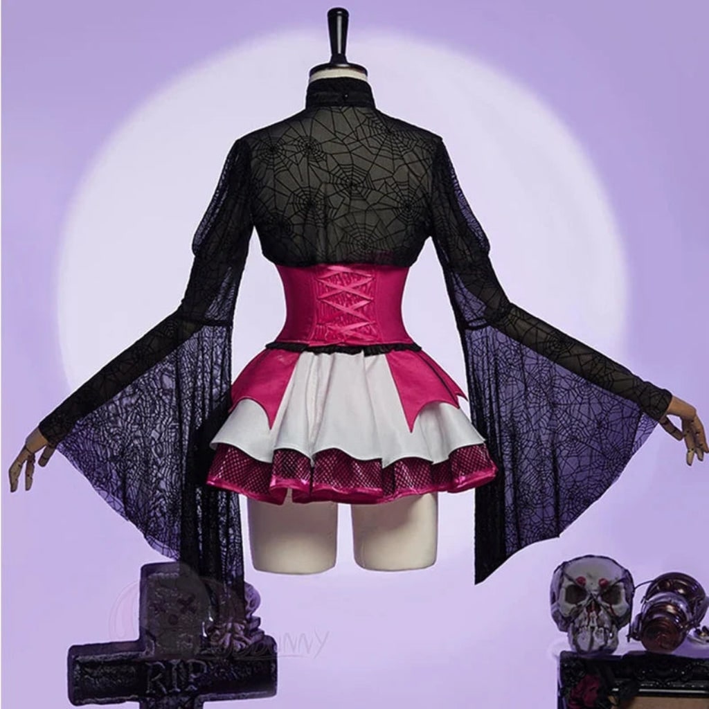 Vestido de vampiresa gótico elegante | Disfraz de manga larga para looks de Halloween impresionantes