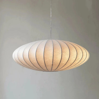 Lámpara colgante elegante de seda japonesa, accesorio cableado regulable con altura ajustable, pantalla de seda blanca, ideal para comedor o dormitorio