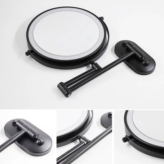 Elegant LED Magnifying Mirror with Adjustable Lighting for Flawless Makeup Application